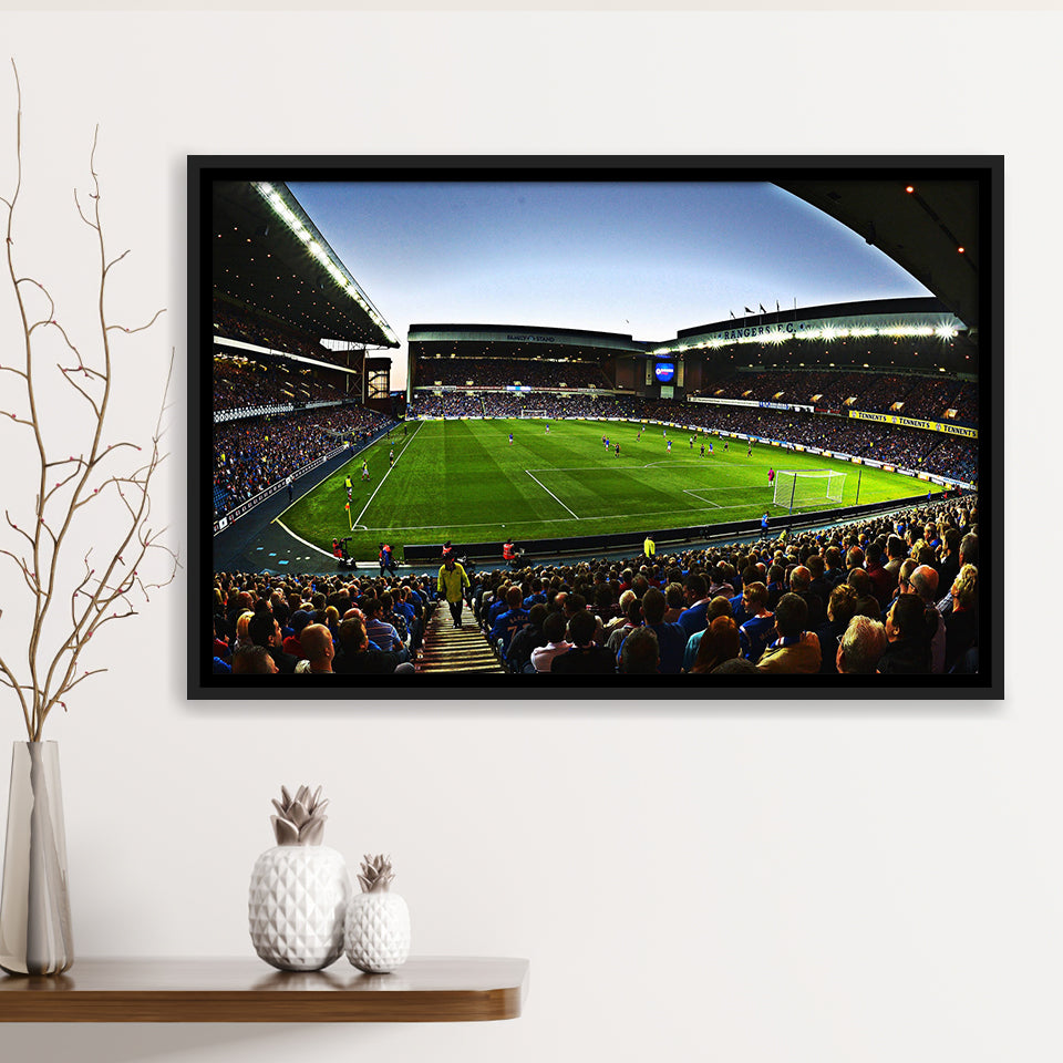 Ibrox Football Stadium, Stadium Canvas, Sport Art, Gift for him, Framed Canvas Prints Wall Art Decor, Framed Picture