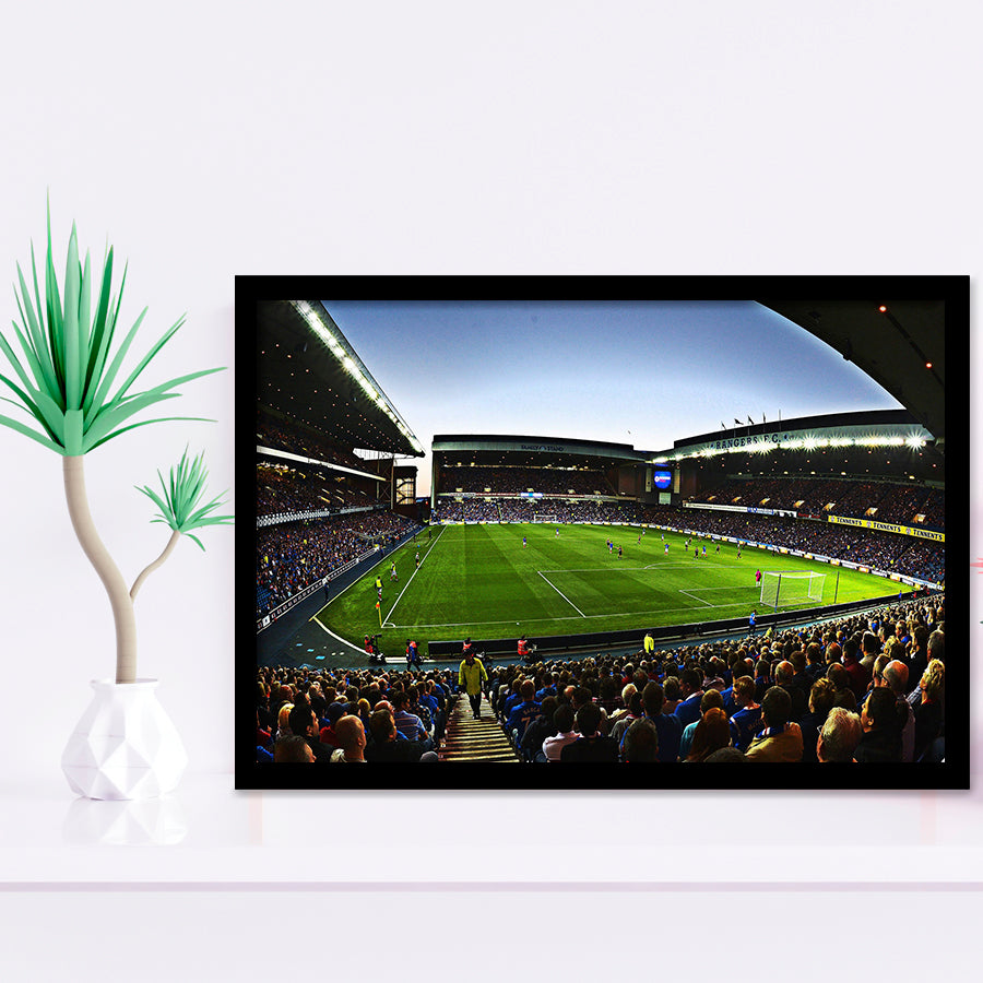 Ibrox Football Stadium, Stadium Canvas, Sport Art, Gift for him, Framed Art Prints Wall Art Decor, Framed Picture