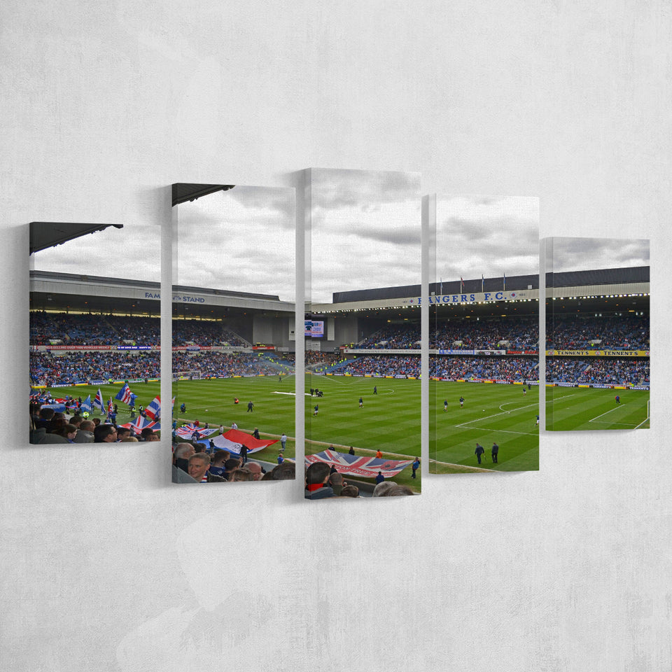 Ibrox Stadium, Stadium Canvas, Sport Art, Large Canvas, Multi Panels, Canvas Prints Wall Art Decor