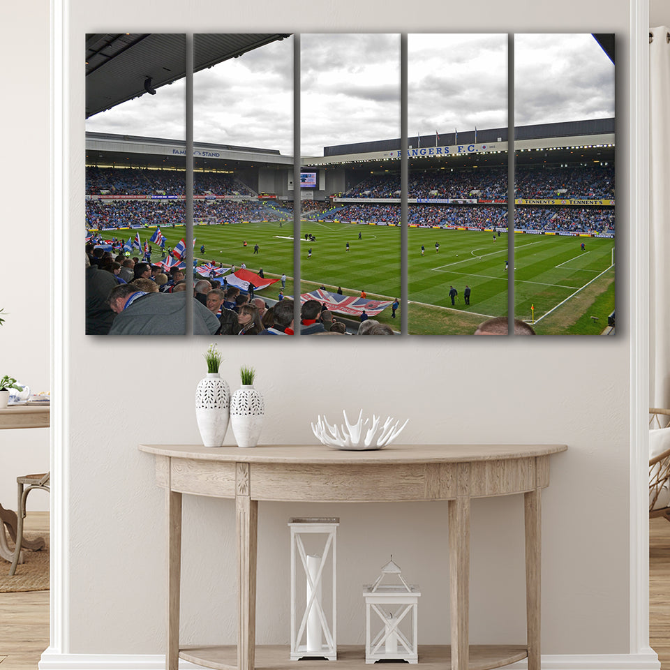 Ibrox Stadium, Stadium Canvas, Sport Art, Gift for him, Multi Panels B, Canvas Prints Wall Art Decor