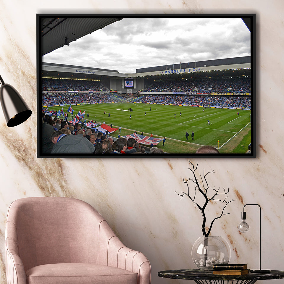 Ibrox Stadium, Stadium Canvas, Sport Art, Gift for him, Framed Canvas Prints Wall Art Decor, Framed Picture