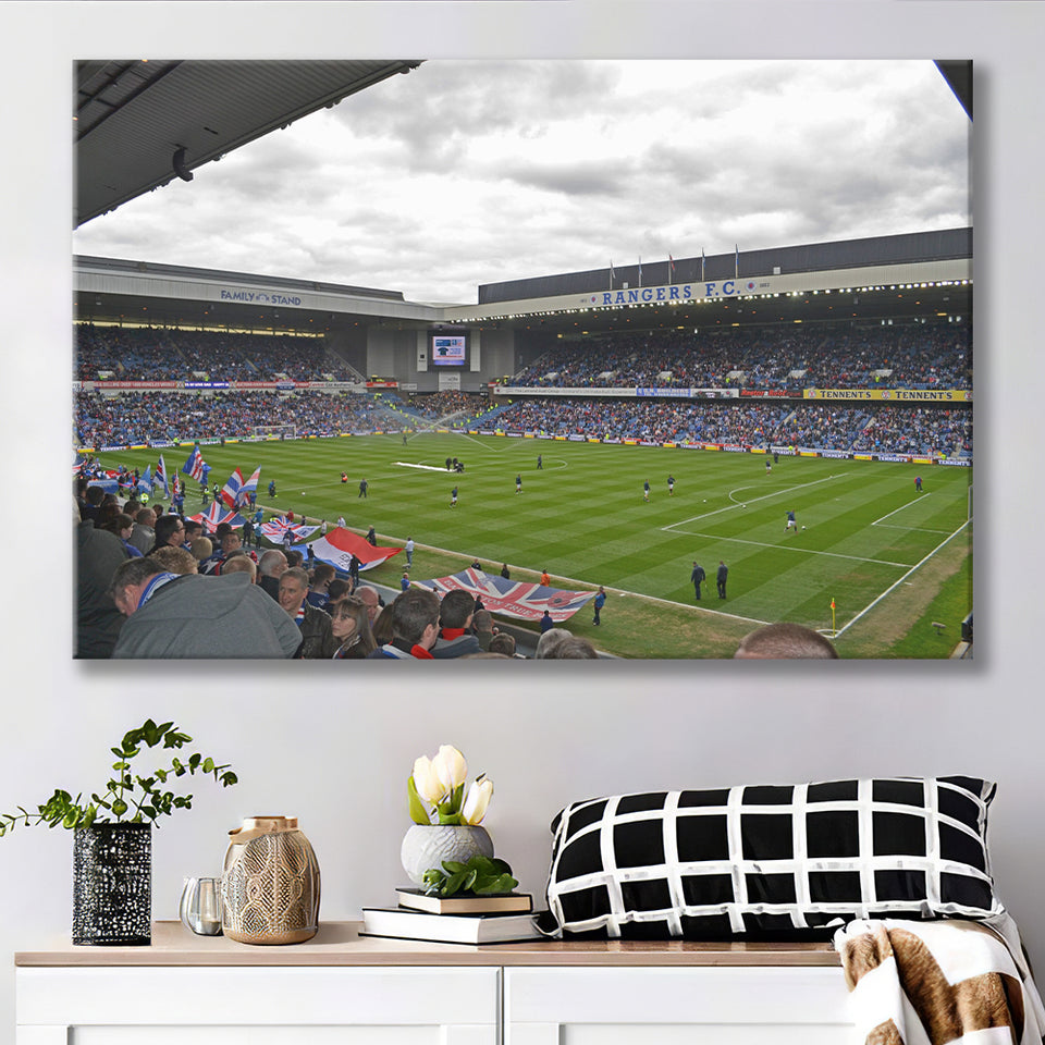 Ibrox Stadium, Stadium Canvas, Sport Art, Gift for him, Fan Gift, Canvas Prints Wall Art Decor