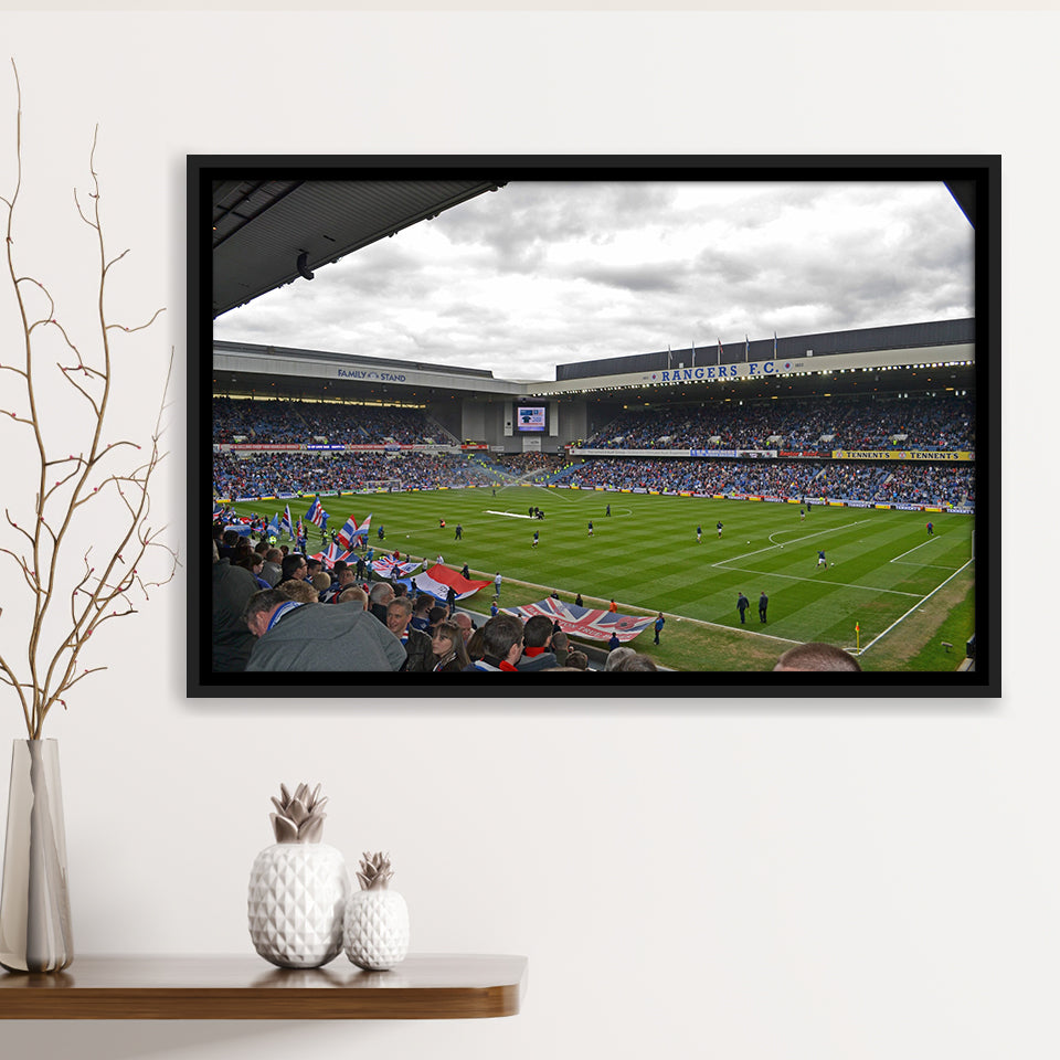 Ibrox Stadium, Stadium Canvas, Sport Art, Gift for him, Framed Canvas Prints Wall Art Decor, Framed Picture