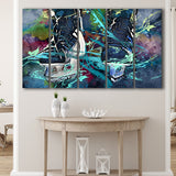 Ice Hockey Skates, Ice Hockey 5 Panels B,Large Canvas,Canvas Prints Wall Art Home Decor