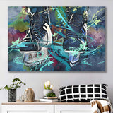 Ice Hockey Skates, Ice Hockey Canvas Prints Wall Art Home Decor - Painting Canvas, Ready to hang