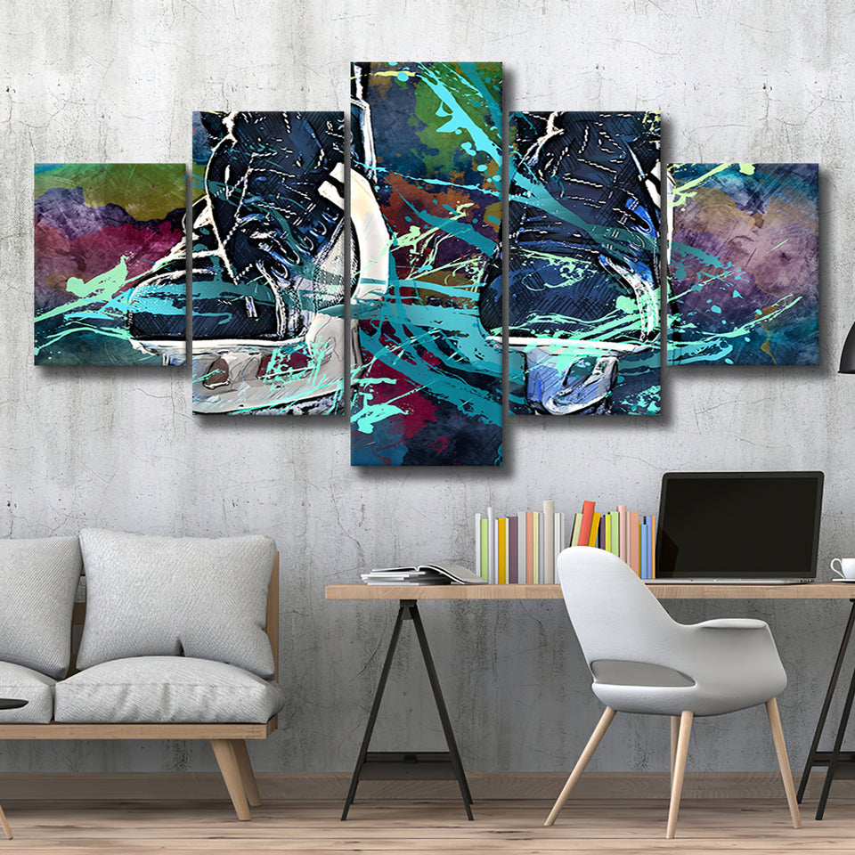 Ice Hockey Skates, Ice Hockey Multi Panels,Canvas Prints Wall Art Home Decor