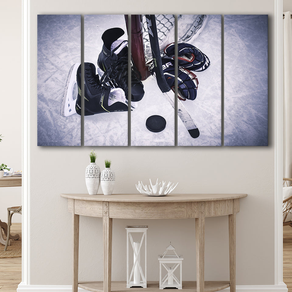 Ice Hockey, Hockey100 5 Panels B,Large Canvas,Canvas Prints Wall Art Home Decor