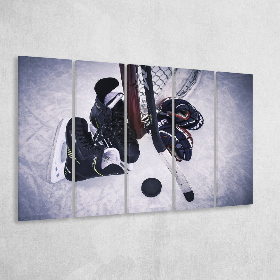 Ice Hockey, Hockey100 5 Panels B,Large Canvas,Canvas Prints Wall Art Home Decor