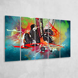 Ice Hockey, Hockey 5 Panels B,Large Canvas,Canvas Prints Wall Art Home Decor