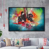 Ice Hockey, Hockey Framed Art Prints Wall Art Decor,Black Frame, Ready to hang