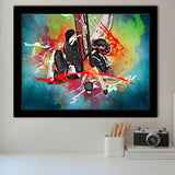 Ice Hockey, Hockey Framed Art Prints Wall Art Decor,Black Frame, Ready to hang