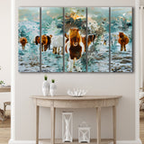 Icelandic Horses 5 Piece B Canvas Prints Wall Art Decor, Multi Panels,Large Canvas, Home Decor
