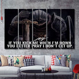 If You Kick Me When I Down 5 Piece Canvas Prints Wall Art - Painting Prints, Wall Decor,Multi Panels