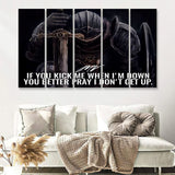 If You Kick Me When I Down 5 Piece Canvas Prints Wall Art - Painting Prints, Wall Decor,Multi Panels