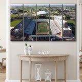 Illinois Fighting Illini Stadium Canvas Prints Memorial Stadium Wall Art,Multi Panels B,Sport Stadium Art Prints, Fan Gift