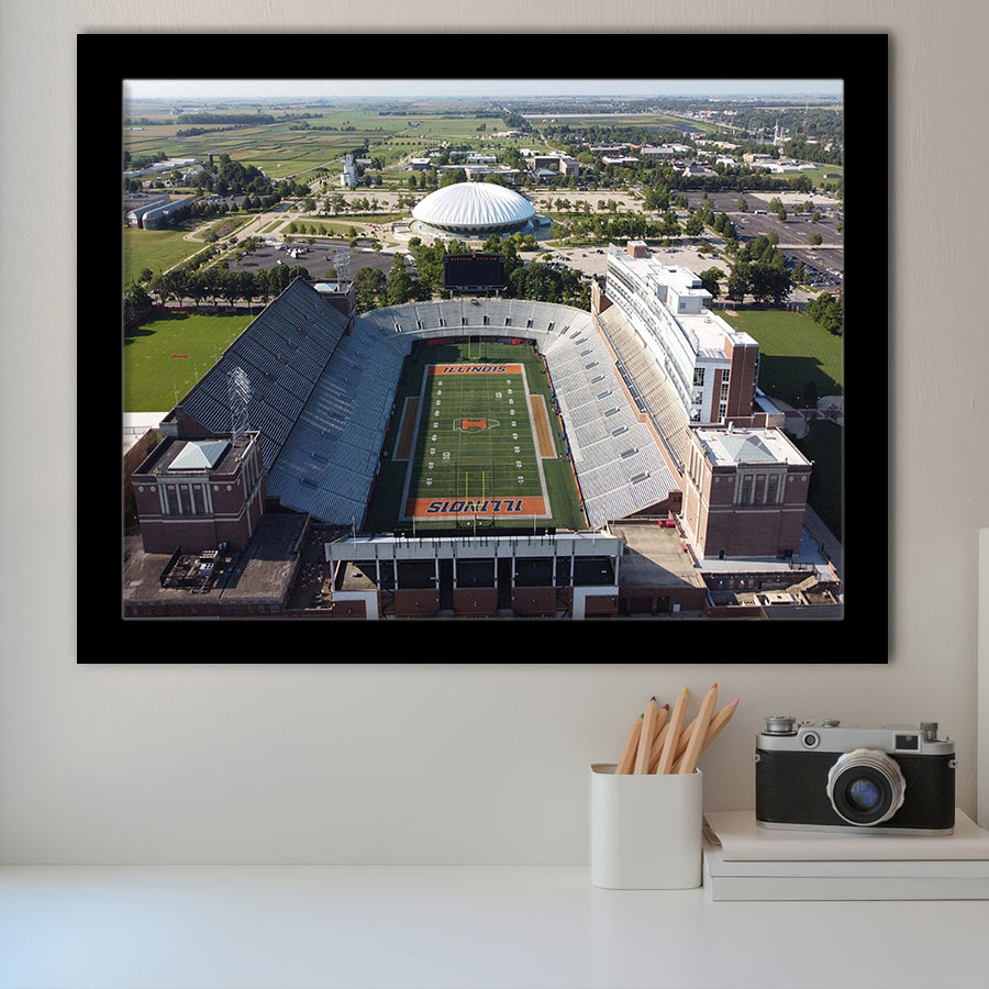 Illinois Fighting Illini Stadium Art Prints Memorial Stadium Wall Art,Sport Stadium Art Prints, Fan Gift, Wall Decor