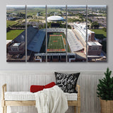 Illinois Fighting Illini Stadium Canvas Prints Memorial Stadium Wall Art,Multi Panels B,Sport Stadium Art Prints, Fan Gift