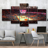 Illinois Fighting Illini Stadium Canvas Prints State Farm Center Arena,Multi Panels,Sport Stadium Art Prints, Fan Gift