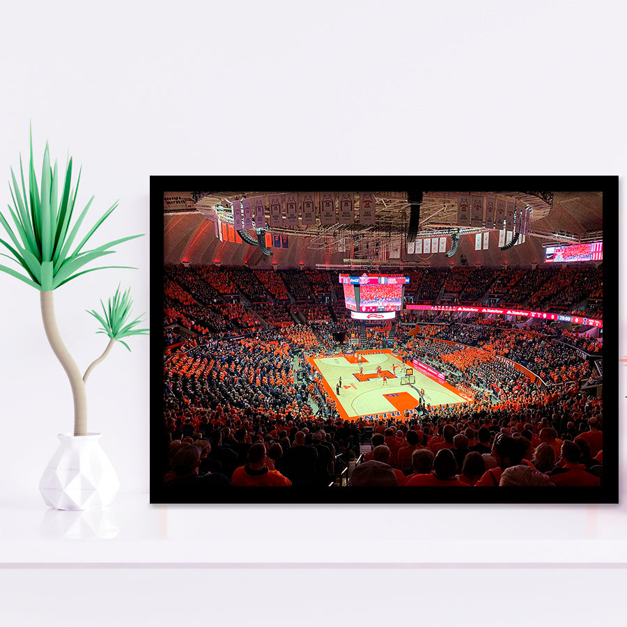 Illinois Fighting Illini Stadium Art Prints State Farm Center Arena,Sport Stadium Art Prints, Fan Gift, Wall Decor