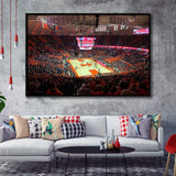 Illinois Fighting Illini Stadium Framed Canvas Prints State Farm Center Arena,Sport Stadium Art Prints, Fan Gift