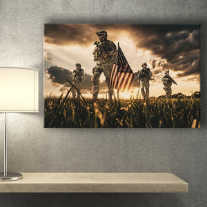 Ilustration War veterans america veteransday Canvas Prints Wall Art - Painting Canvas, Veteran Gift, Print for Sale