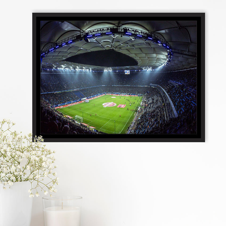 Imtech Arena Stadium Framed Canvas Prints Hamburg Wall Art Football Stadium,Sport Stadium Art Prints, Fan Gift
