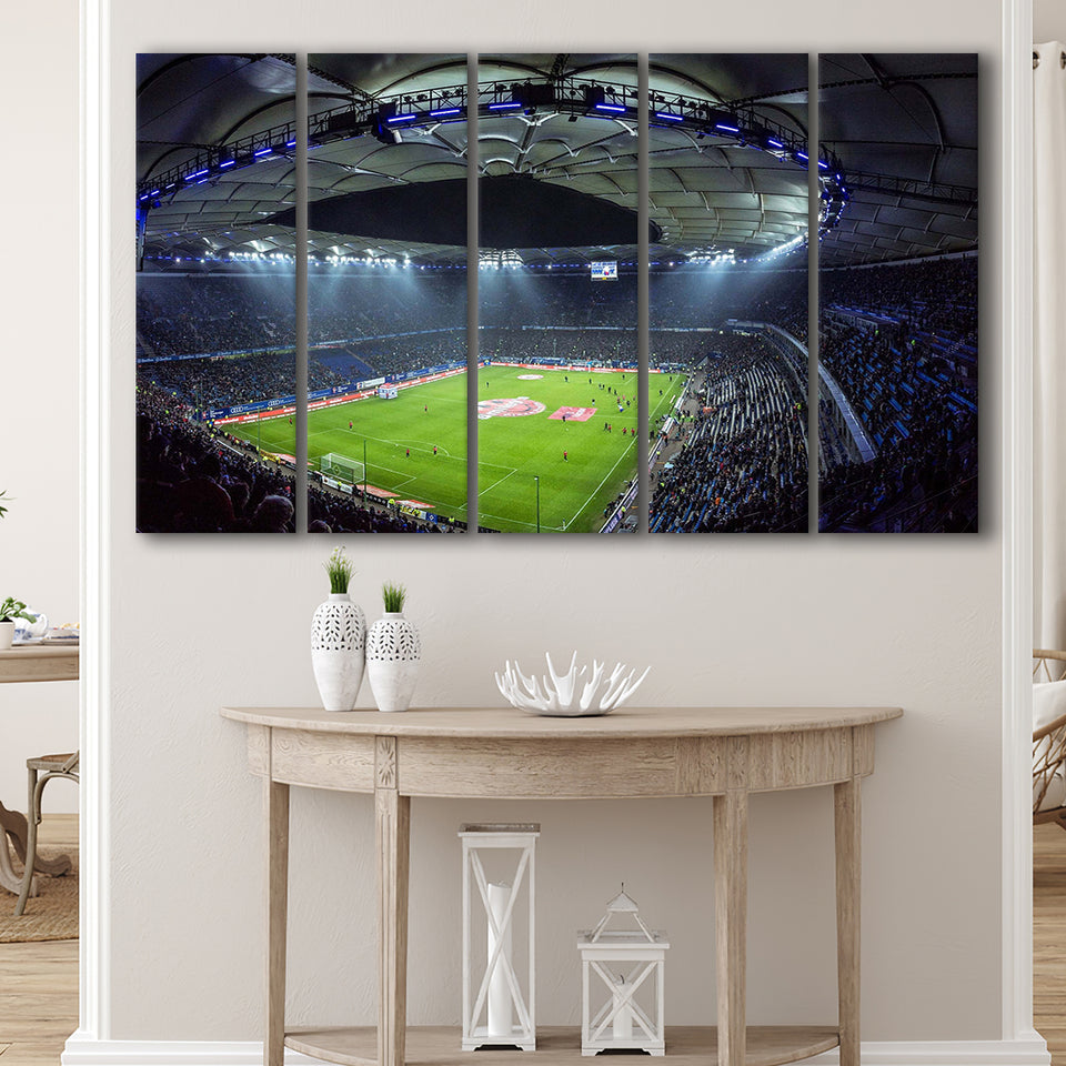 Imtech Arena Stadium Canvas Prints Hamburg Wall Art Football Stadium,Multi Panels B,Sport Stadium Art Prints, Fan Gift