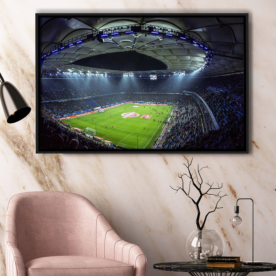 Imtech Arena Stadium Framed Canvas Prints Hamburg Wall Art Football Stadium,Sport Stadium Art Prints, Fan Gift
