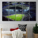 Imtech Arena Stadium Canvas Prints Hamburg Wall Art Football Stadium,Multi Panels B,Sport Stadium Art Prints, Fan Gift