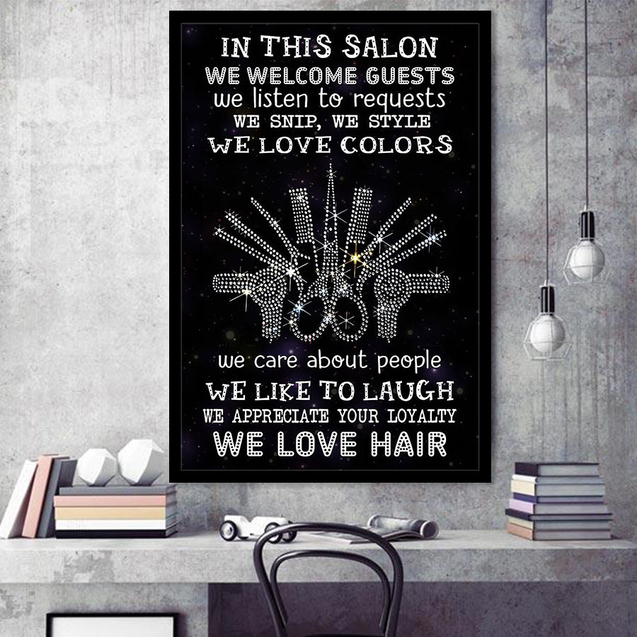 In This Salon Framed Art Prints Wall Decor - Painting Prints, Framed Picture