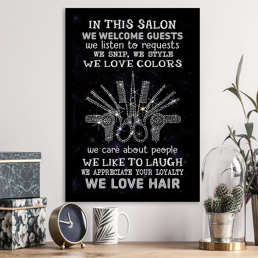 In This Salon Framed Art Prints Wall Decor - Painting Prints, Framed Picture