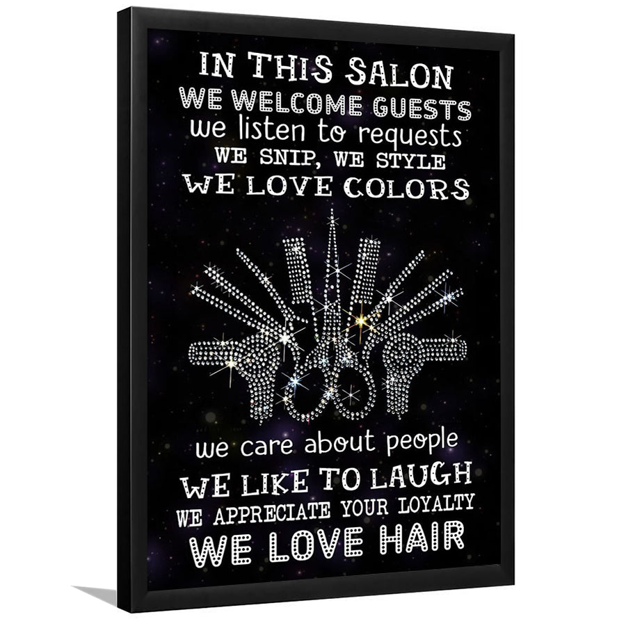 In This Salon Framed Art Prints Wall Decor - Painting Prints, Framed Picture