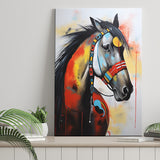 Indian Horse Warrior Acrylic Painting Portrait Art, Painting Art, Canvas Prints Wall Art Home Decor