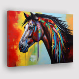 Indian Horse Warrior Oil Painting V1 Canvas Prints Wall Art, Painting Art Home Decor