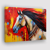Indian Horse Warrior Oil Painting V2 Canvas Prints Wall Art, Painting Art Home Decor