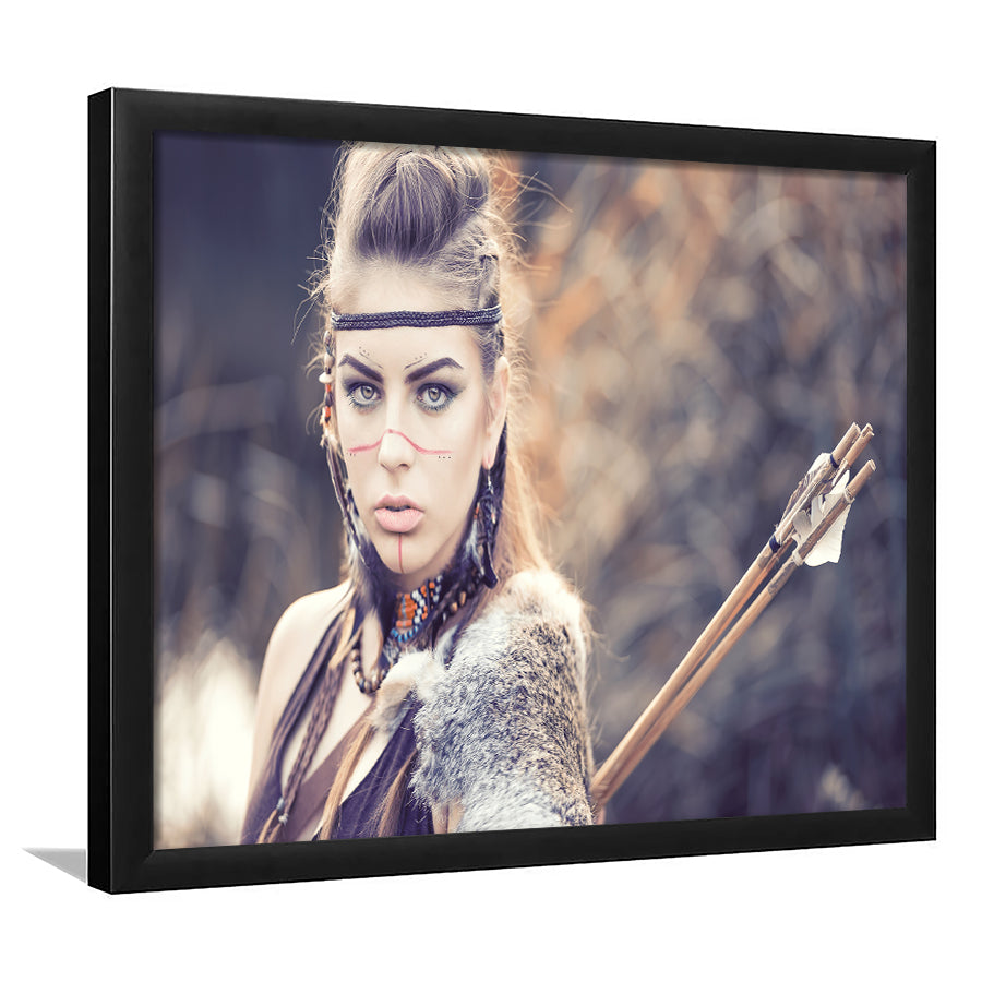 Indian Native American Strong Women Framed Art Prints Wall Decor - Painting Prints,Wall Art, Framed Picture,For Sale