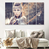 Indian Native American Strong Women 5 Pieces B Canvas Prints Wall Art - Painting Canvas,Wall Decor, Multi Panel,5 Panels