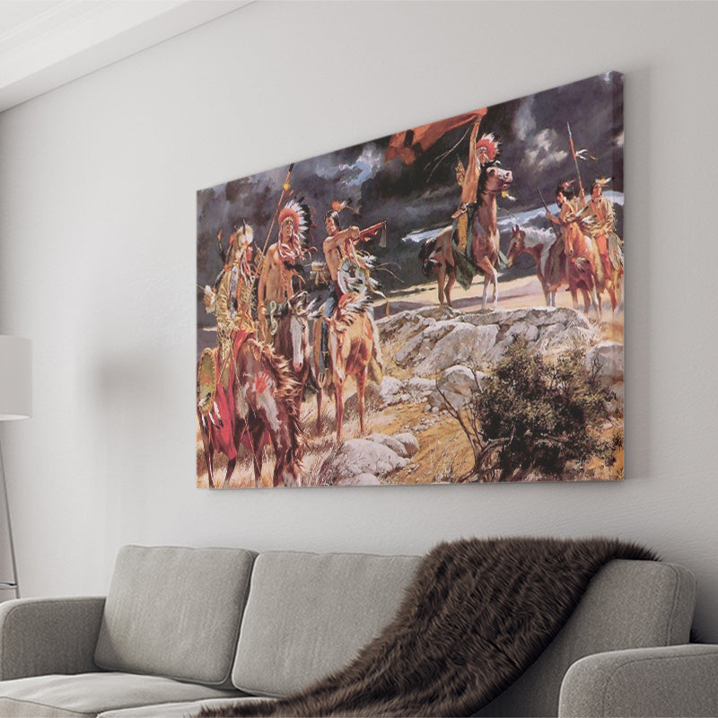 Indian Native American Painting Art Canvas Prints Wall Art - Painting Canvas, Painting Prints, Home Wall Decor, For Sale