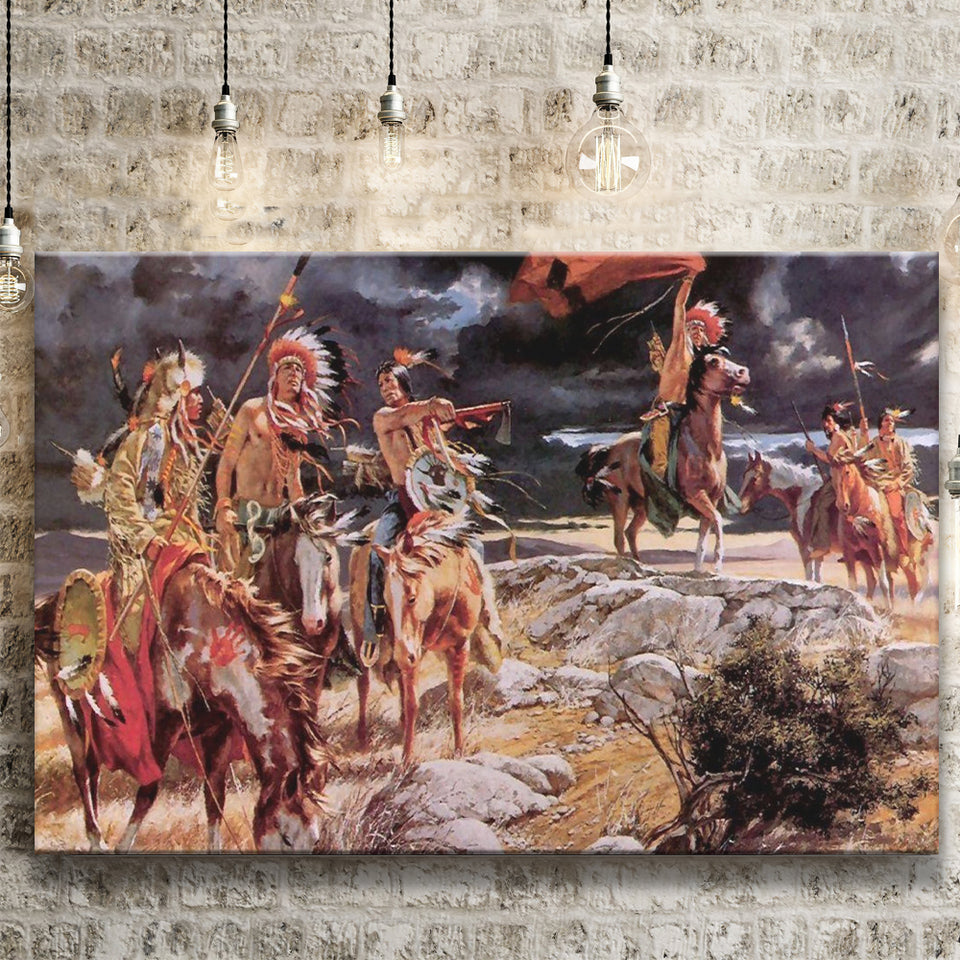 Indian Native American Painting Art Canvas Prints Wall Art - Painting Canvas, Painting Prints, Home Wall Decor, For Sale