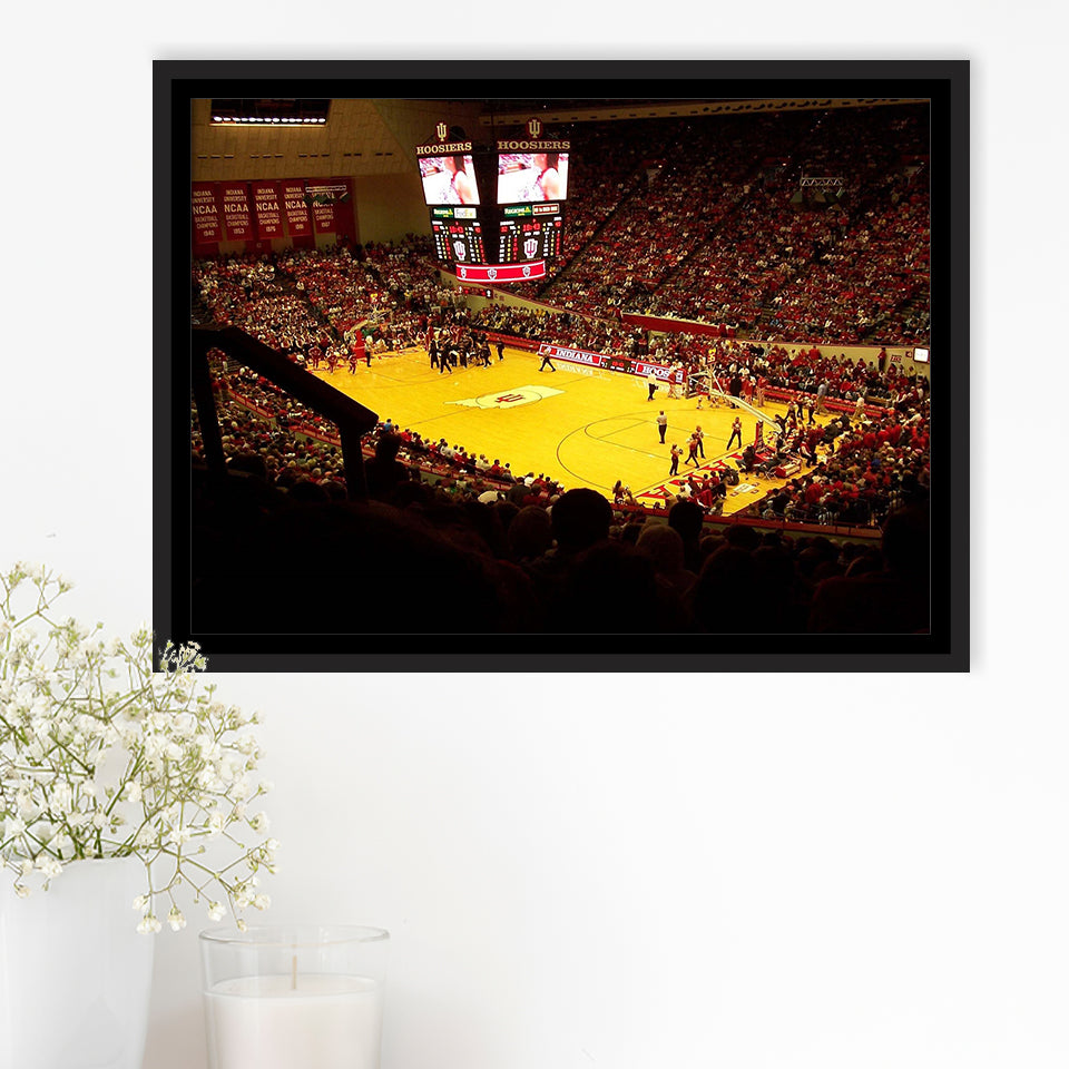 Indiana Hoosiers Stadium Framed Canvas Prints Simon Skjodt Assembly Hall Wall,Sport Stadium Art Prints, Fan Gift