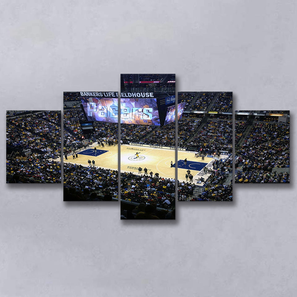 Indiana Pacers Stadium Wall Art Bankers Life Fieldhouse Stadium Canvas Prints,Multi Panels,Sport Stadium Art Prints, Fan Gift
