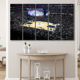 Indiana Pacers Stadium Wall Art Bankers Life Fieldhouse Stadium Canvas Prints,Multi Panels B,Sport Stadium Art Prints, Fan Gift