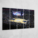 Indiana Pacers Stadium Wall Art Bankers Life Fieldhouse Stadium Canvas Prints,Multi Panels B,Sport Stadium Art Prints, Fan Gift