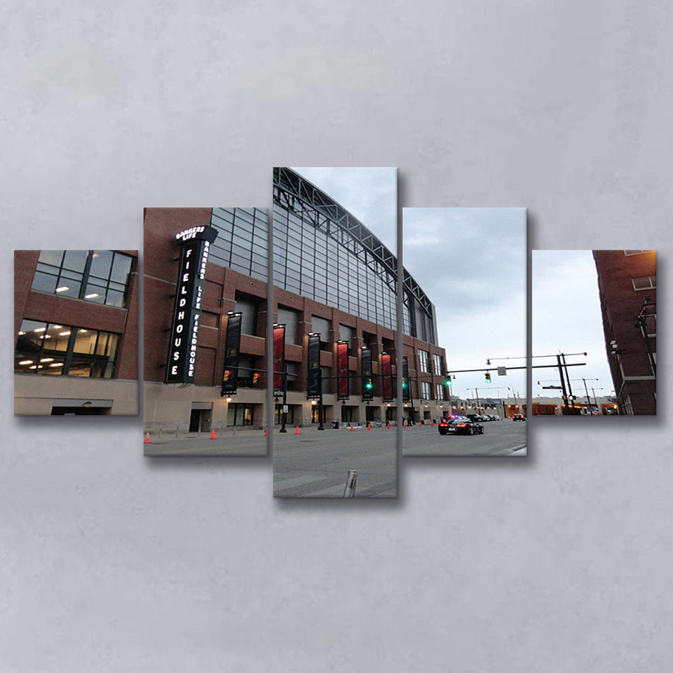 Indiana Pacers Wall Art Stadium Bankers Life Fieldhouse Stadium Canvas Prints,Multi Panels,Sport Stadium Art Prints, Fan Gift