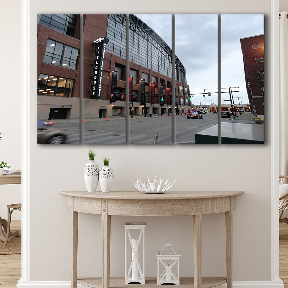 Indiana Pacers Wall Art Stadium Bankers Life Fieldhouse Stadium Canvas Prints,Multi Panels B,Sport Stadium Art Prints, Fan Gift