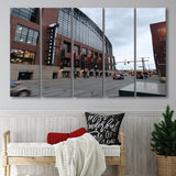 Indiana Pacers Wall Art Stadium Bankers Life Fieldhouse Stadium Canvas Prints,Multi Panels B,Sport Stadium Art Prints, Fan Gift