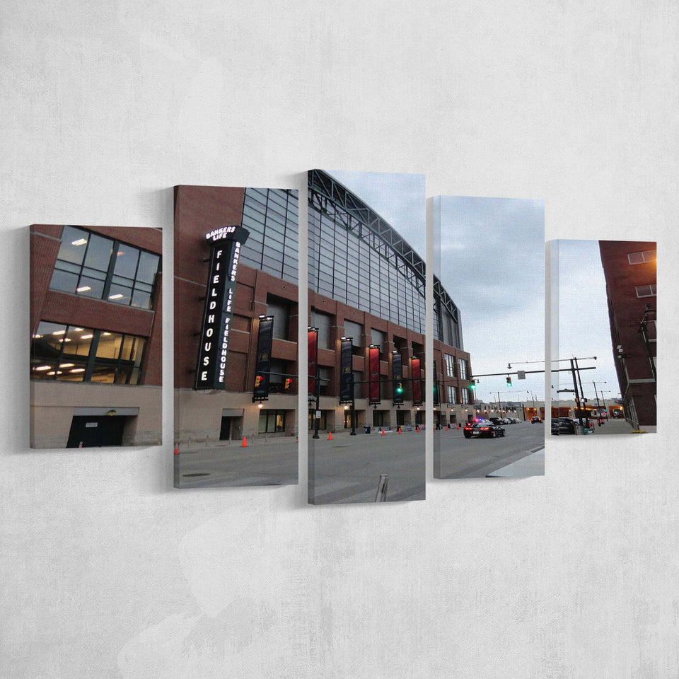 Indiana Pacers Wall Art Stadium Bankers Life Fieldhouse Stadium Canvas Prints,Multi Panels,Sport Stadium Art Prints, Fan Gift