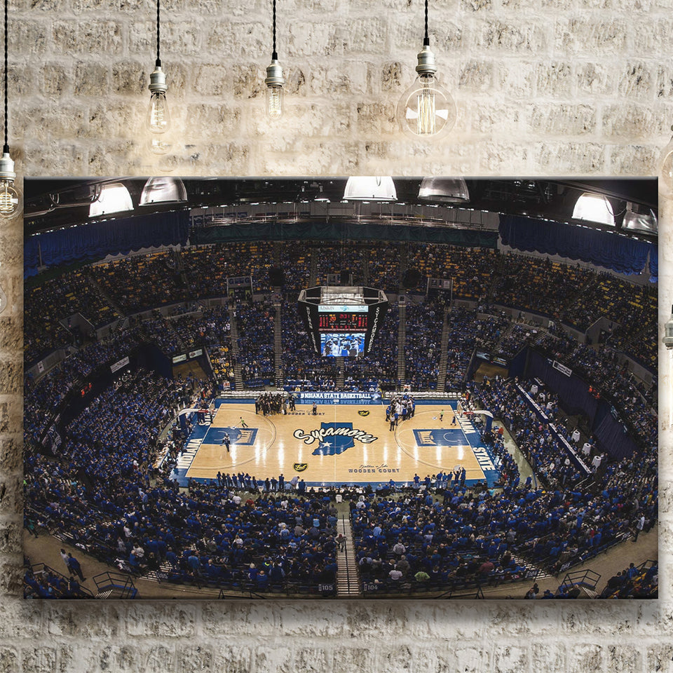 Indiana State Sycamores Wall Art Hulman Center Stadium Canvas Prints,Sport Stadium Art Prints, Fan Gift, Wall Decor