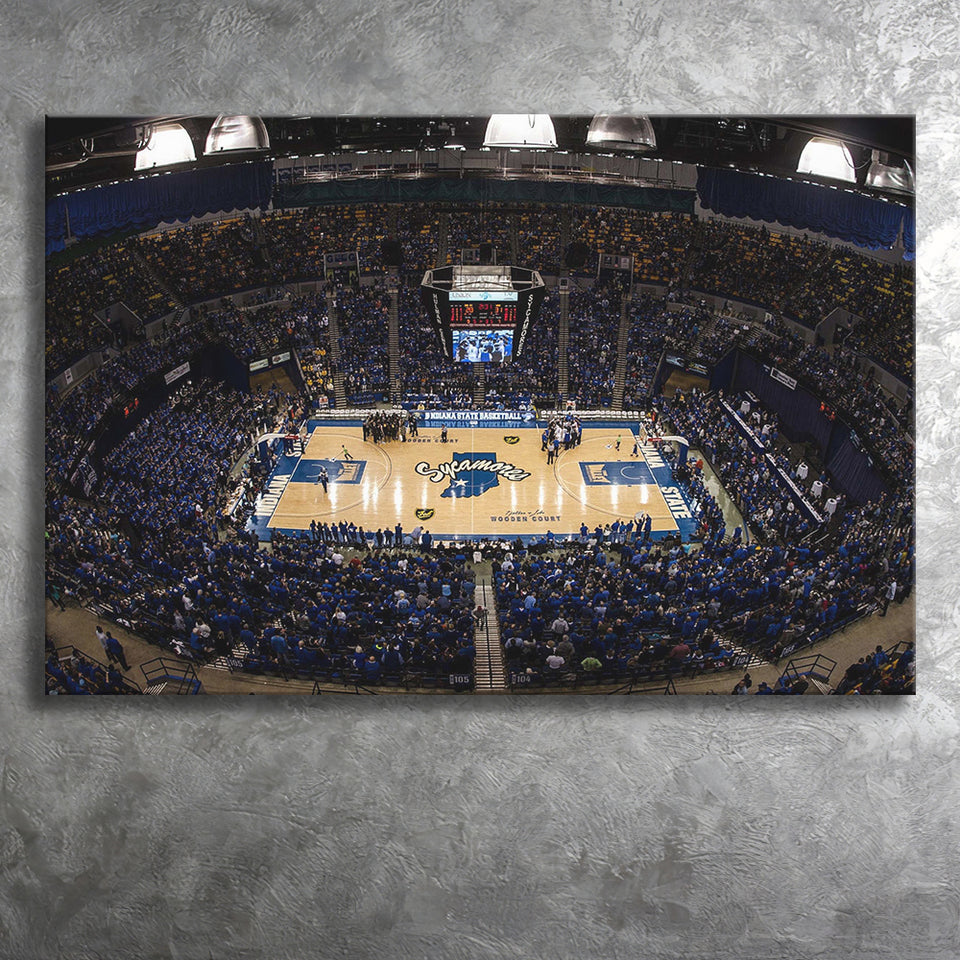 Indiana State Sycamores Wall Art Hulman Center Stadium Canvas Prints,Sport Stadium Art Prints, Fan Gift, Wall Decor