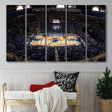 Indiana State Sycamores Wall Art Hulman Center Stadium Canvas Prints,Multi Panels B,Sport Stadium Art Prints, Fan Gift